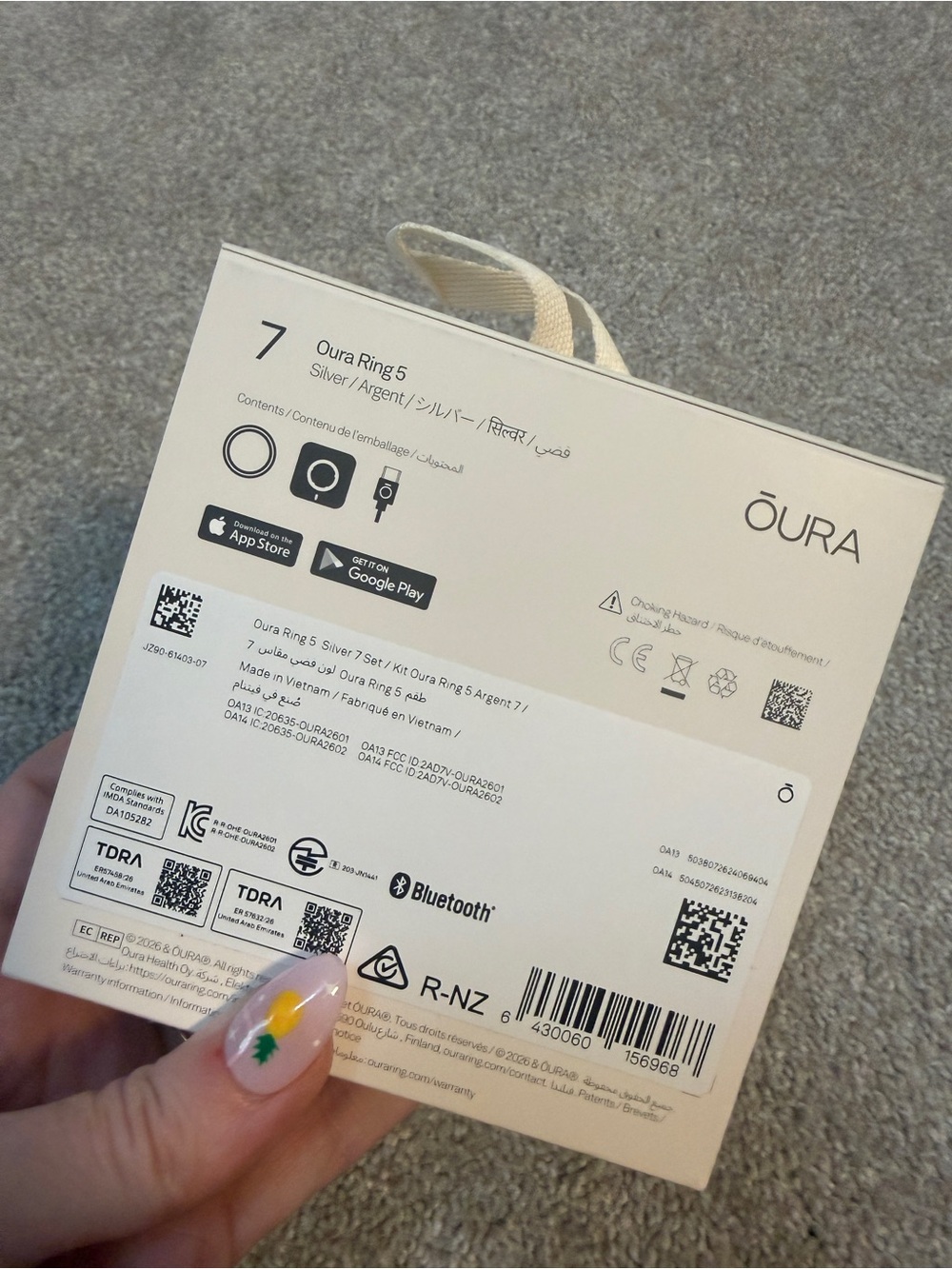 Oura Ring 5 — Silver Smart Ring — Size 7 NEW UNOPENED - Picture 4 of 8